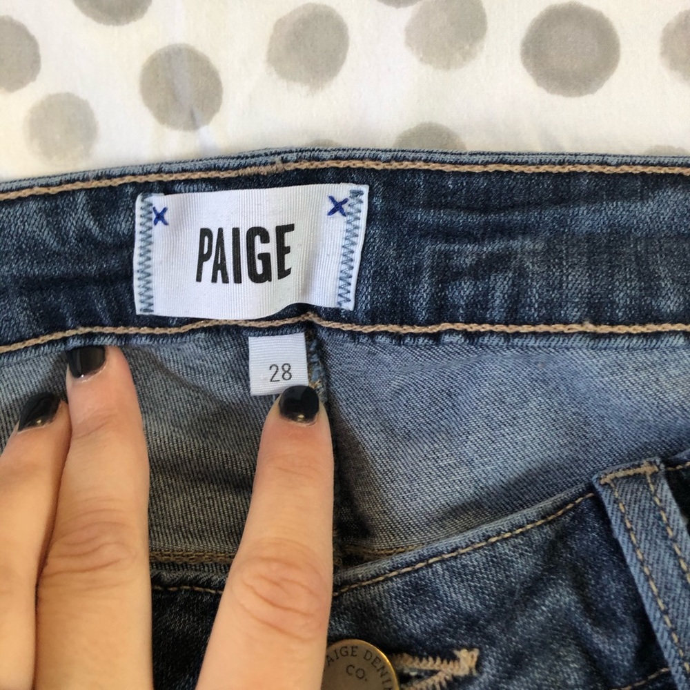 Frayed bottoms Paige skinny jeans